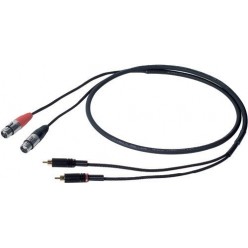 PROEL STAGE STUDIO200LU5 kabel audio 2x wtyk XLRf 3-pin - 2x wtyk RCA, dł. 5m